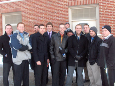 The guys waiting to park their first car!
